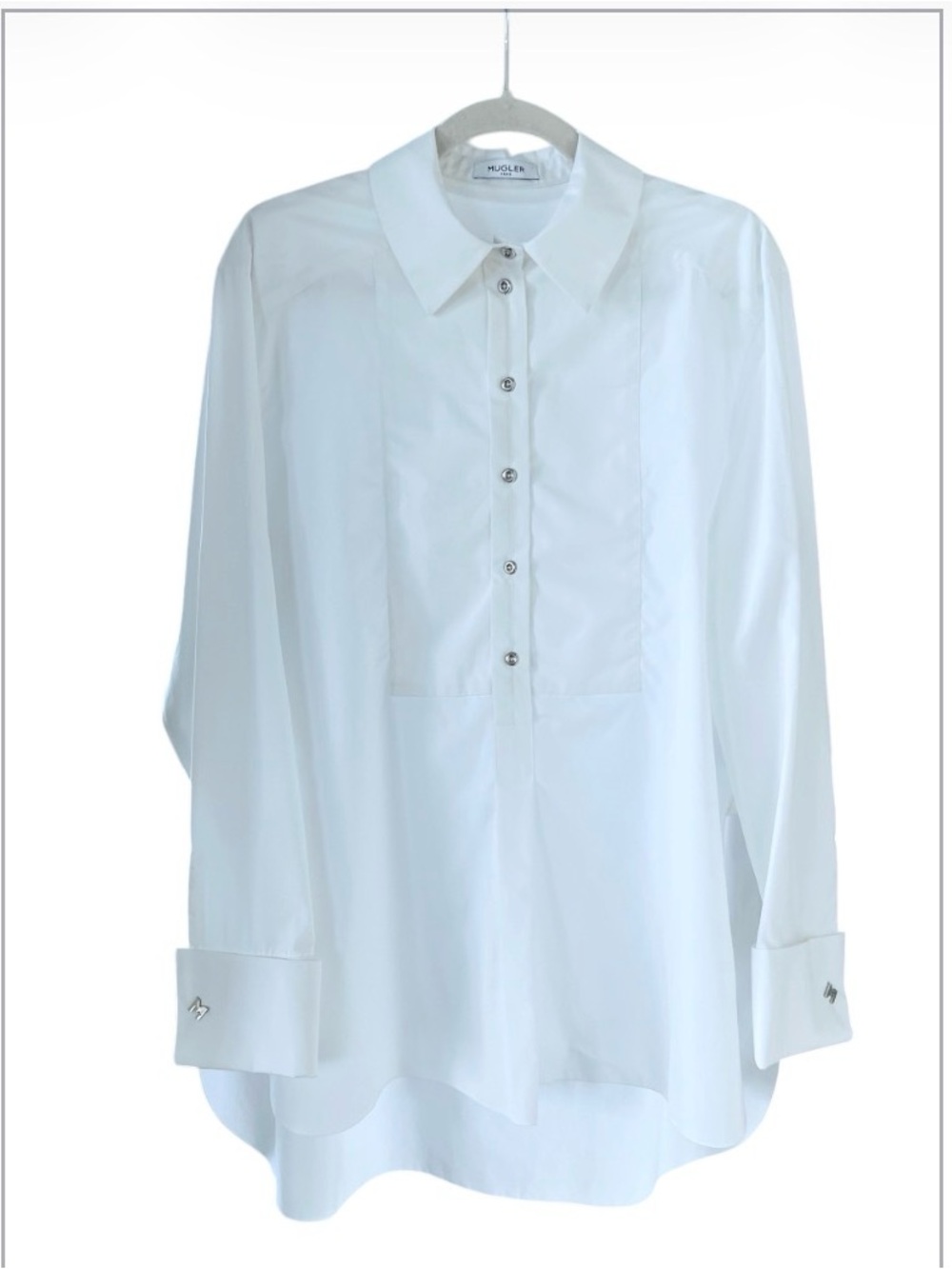 Mugler tuxedo-style shirt w/ M cufflinks